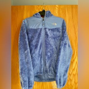 North Face Girls Purple Zip Up Jacket | L (14/16)